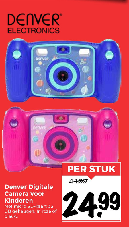 consensus Autonoom Stroomopwaarts Denver kindercamera folder aanbieding bij Vomar - details