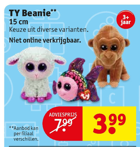 glas Voorwoord Tropisch Ty Beanie Boo pluche en knuffels folder aanbieding bij Kruidvat - details