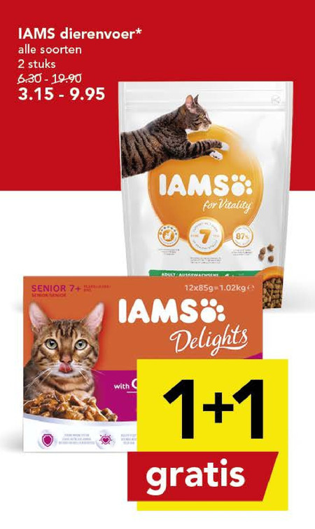 Bediening mogelijk vaardigheid Stadion IAMS kattenvoer folder aanbieding bij Deen - details