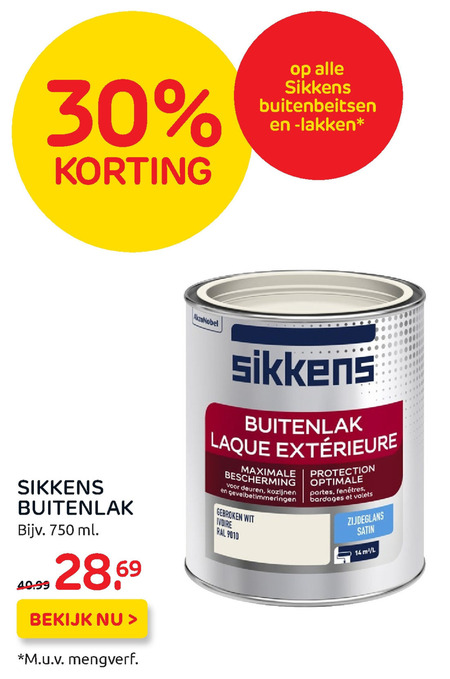 Sikkens buitenlak folder aanbieding bij -