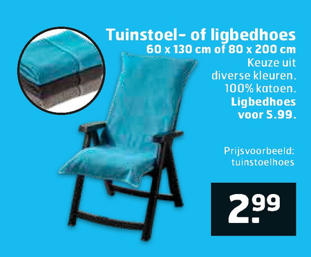 Chemicus plek dodelijk Trekpleister Huismerk ligstoelkussen, tuinstoelkussenhoes folder aanbieding  bij Trekpleister - details