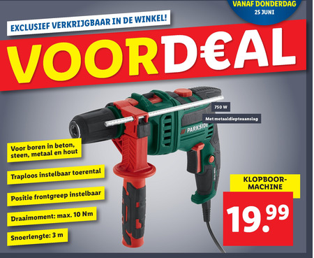 applaus Lezen optioneel Parkside klopboormachine folder aanbieding bij Lidl - details