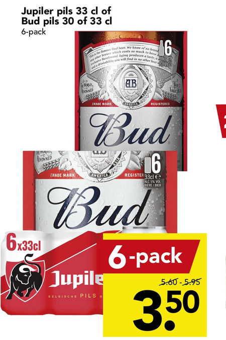 Jupiler   blikje bier folder aanbieding bij  Deen - details