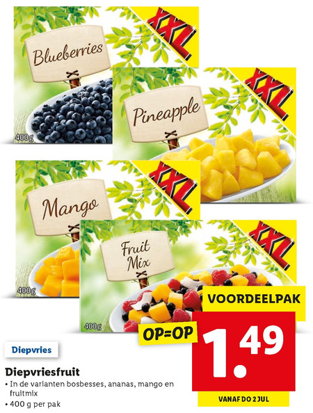 Diepvriesfruit Folder nbieding Bij Lidl Details