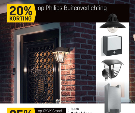 Philips buitenlamp folder bij Hubo -