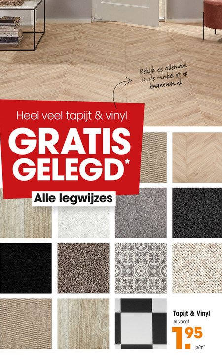 tapijt, folder aanbieding bij - details