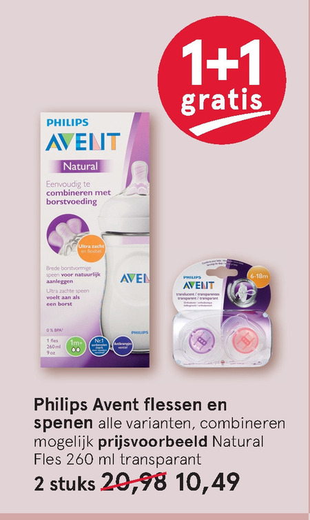 Oprecht niet ventilatie Avent flesspeen, babyflesje folder aanbieding bij Etos - details