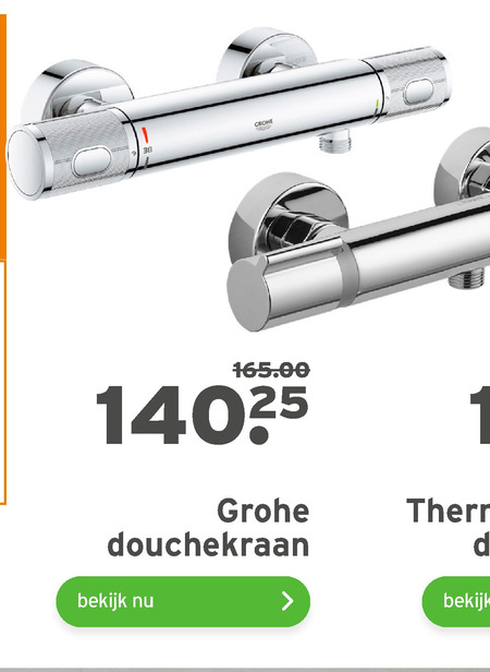 Grohe douchekraan, thermostaatkraan bij Gamma details