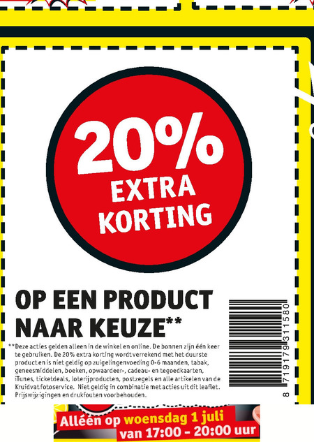 Per ongeluk klink mot dagaanbieding, kortingsbon folder aanbieding bij Kruidvat - details