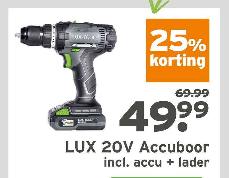 binding Makkelijk in de omgang brand Lux accuboormachine folder aanbieding bij Gamma - details