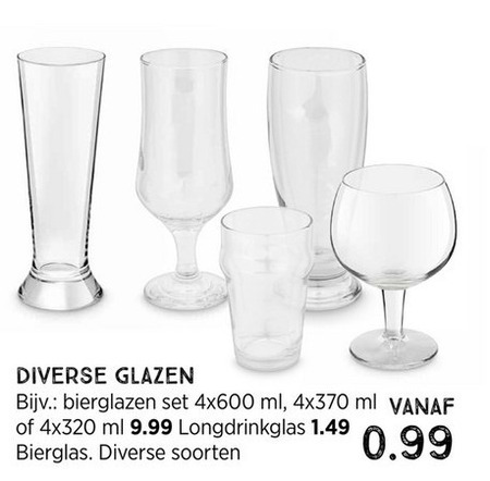 Bekwaamheid Praten Evenement bierglas, longdrink glas folder aanbieding bij Xenos - details