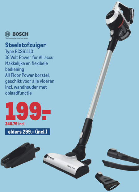 goedkeuren Achtervolging Eekhoorn Bosch steelstofzuiger folder aanbieding bij Makro - details