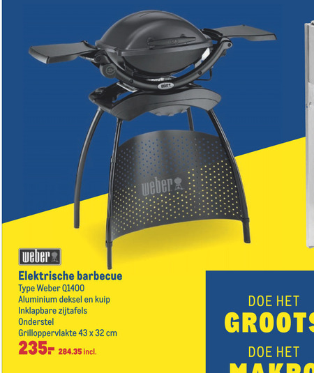 Aannemer Er is een trend Noord West Weber electrische barbecue folder aanbieding bij Makro - details