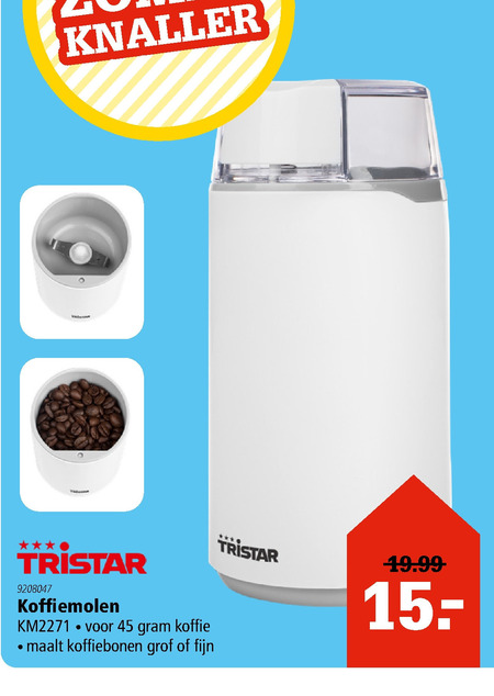 trompet Spreekwoord Product Tristar koffiemolen folder aanbieding bij Marskramer - details