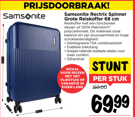 Samsonite koffer folder bij Vomar - details