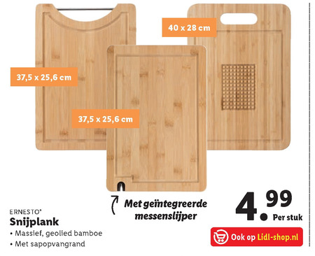 ondersteboven Voorkeur kans Ernesto snijplank folder aanbieding bij Lidl - details