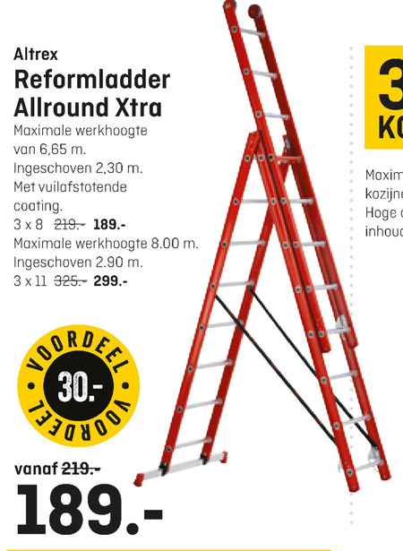 naaimachine Rijp nood Altrex ladder folder aanbieding bij Multimate - details