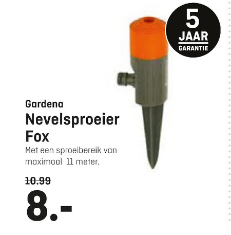 Verspreiding Beide Nieuw maanjaar Gardena zwenksproeier folder aanbieding bij Hubo - details