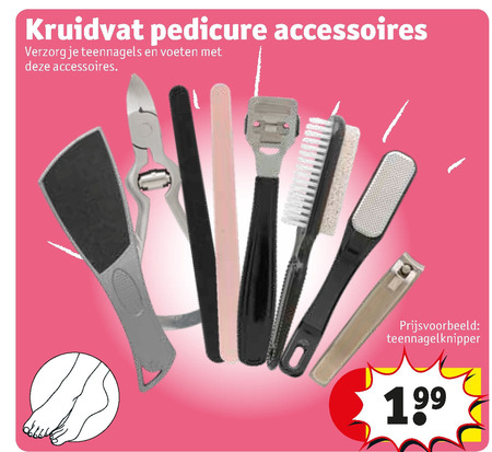 Kruidvat Huismerk pedicureset, nagelknipper folder aanbieding bij Kruidvat details