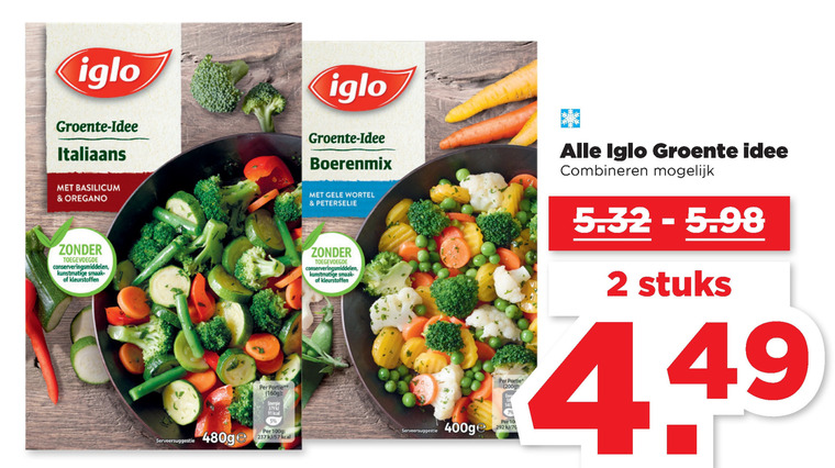 Iglo Diepvriesgroente Folder nbieding Bij Plus Details