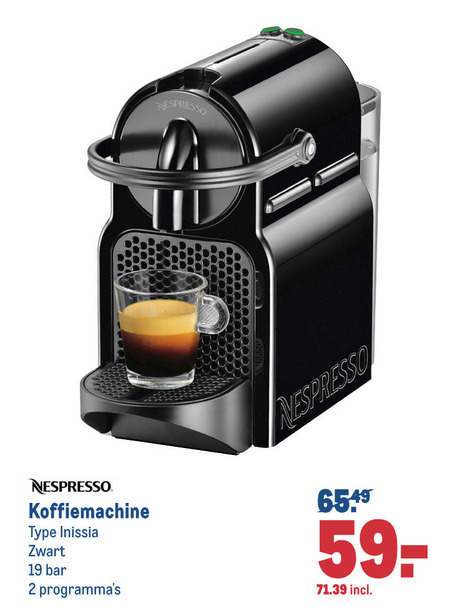 Groenteboer Naschrift Altijd Nespresso nespresso apparaat folder aanbieding bij Makro - details