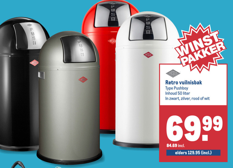 Krachtig Langwerpig maart Wesco afvalemmer folder aanbieding bij Makro - details