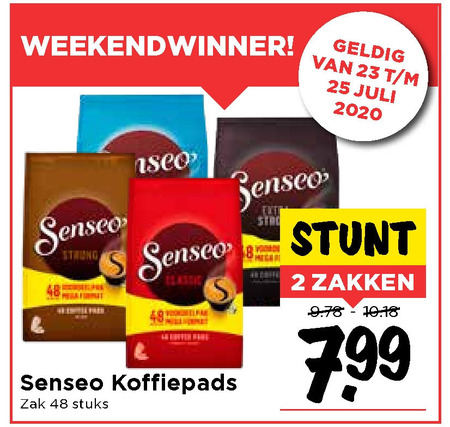 Douwe Egberts Senseo   koffiepad folder aanbieding bij  Vomar - details