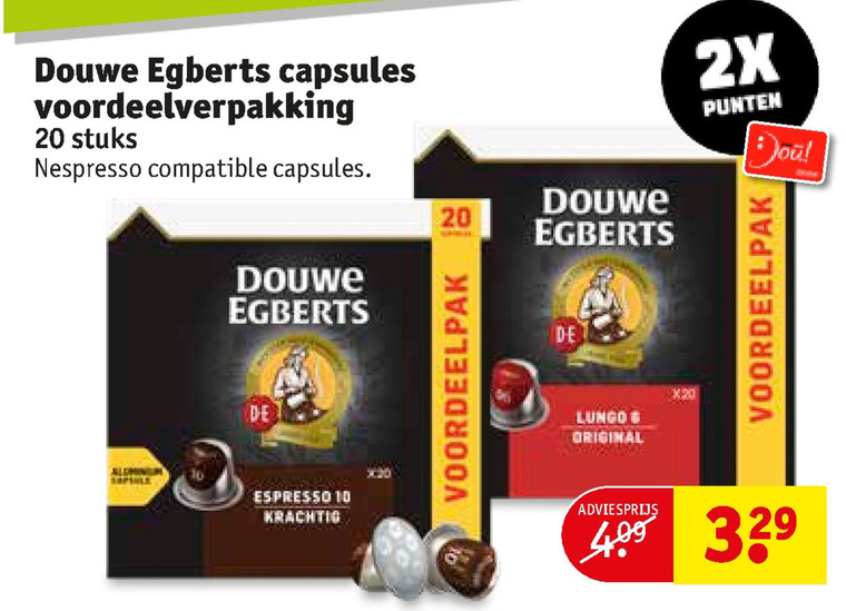 Trojaanse paard Zending Geaccepteerd Douwe Egberts koffiecups folder aanbieding bij Kruidvat - details