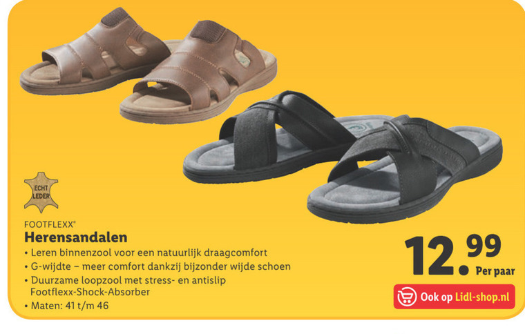 herensandalen bij Lidl - details