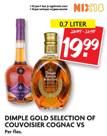 Dimple   whisky, cognac folder aanbieding bij  Dekamarkt - details