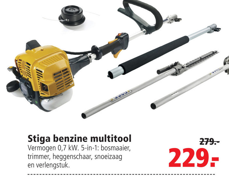 Oefenen schuifelen Inwoner Stiga benzine trimmer, heggenschaar folder aanbieding bij Welkoop - details