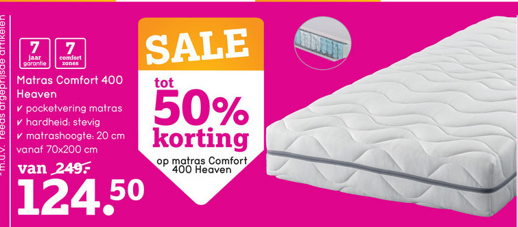 matras folder aanbieding bij Leenbakker -