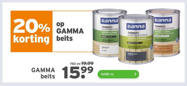 uitdrukking Memo Bevatten Gamma Huismerk beits folder aanbieding bij Gamma - details