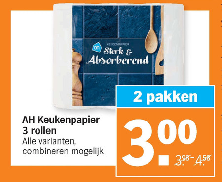 Albert Heijn Huismerk   keukenpapier folder aanbieding bij  Albert Heijn - details