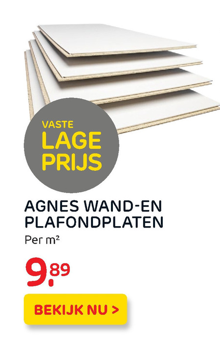 Zielig Uiterlijk persoonlijkheid Agnes plafondplaat, MDF wandpaneel folder aanbieding bij Praxis - details