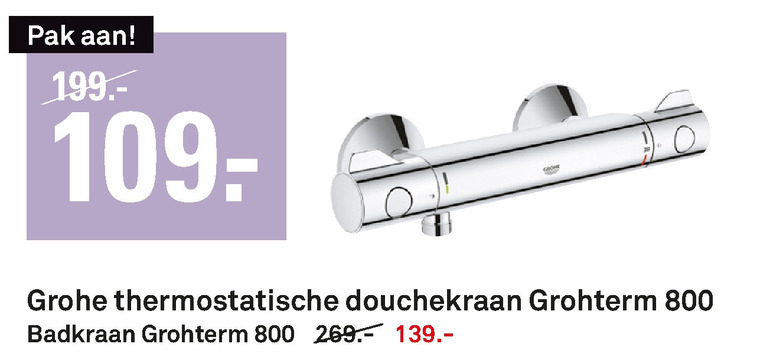 Verandering verlamming Geweldig Grohe thermostaatkraan, douchekraan folder aanbieding bij Karwei - details