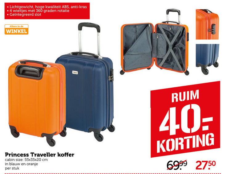 software Systematisch Portugees Princess Traveler koffer folder aanbieding bij Coop - details