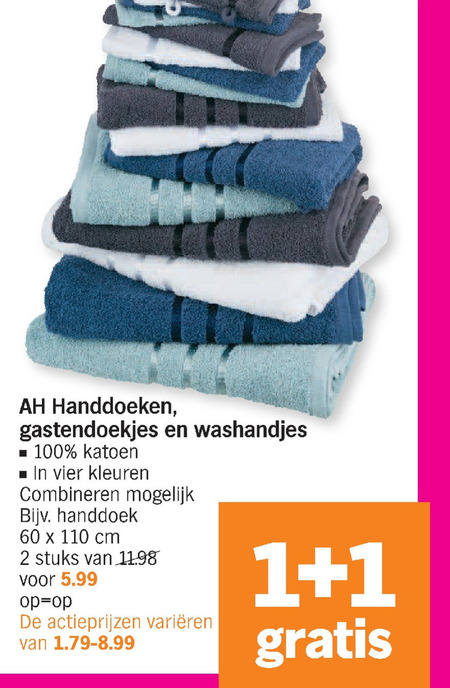 Huismerk washandje, folder aanbieding bij Albert - details