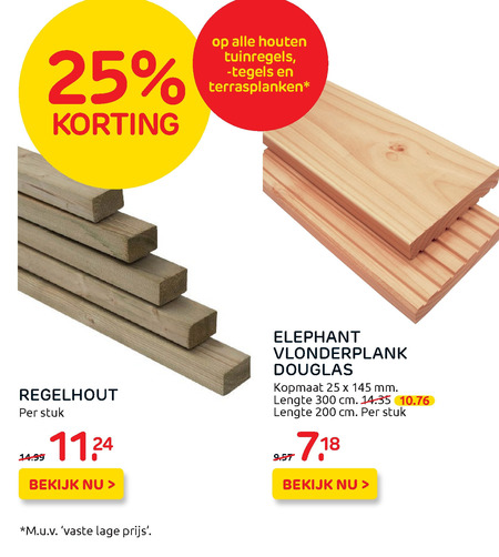 Afwijking inval Voorzitter vlonderplank folder aanbieding bij Praxis - details