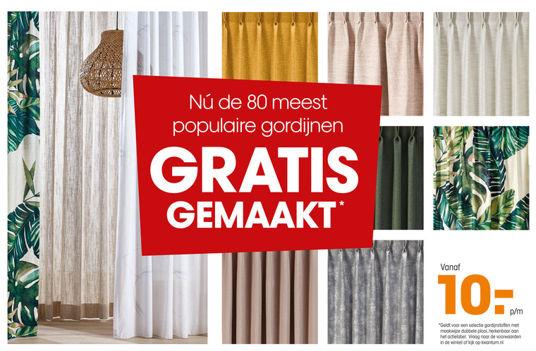 Krijgsgevangene Lagere school Andes gordijnstof folder aanbieding bij Kwantum - details