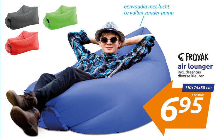 Floreren twee weken Medewerker zitzak folder aanbieding bij Action - details