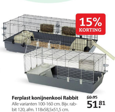 Verschuiving een andere Gering Ferplast konijnenhok folder aanbieding bij Pets Place - details