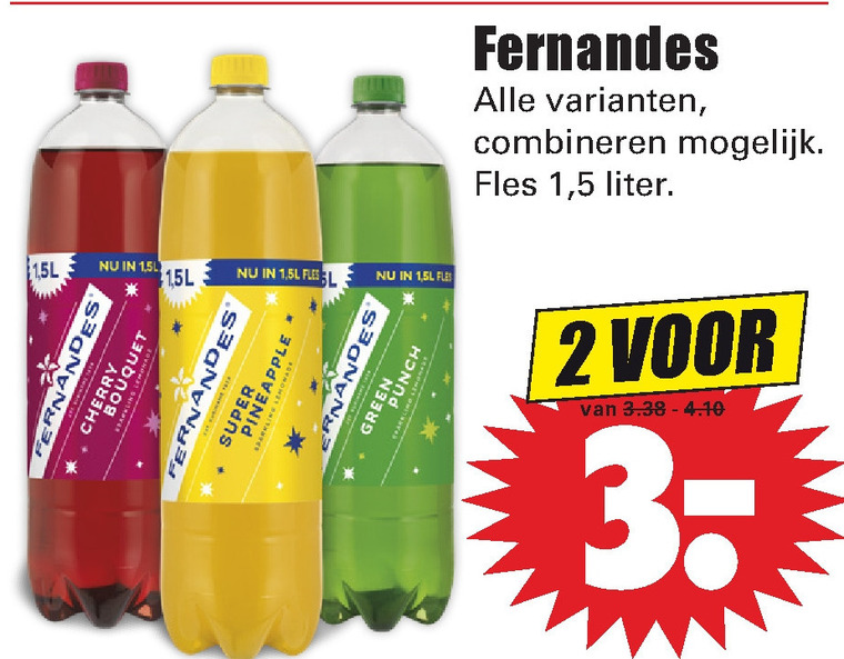 Fernandes   frisdrank folder aanbieding bij  Dirk - details