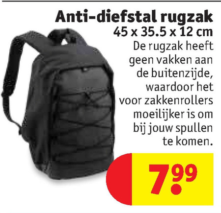 laat staan Voorzichtig een kopje rugtas folder aanbieding bij Kruidvat - details