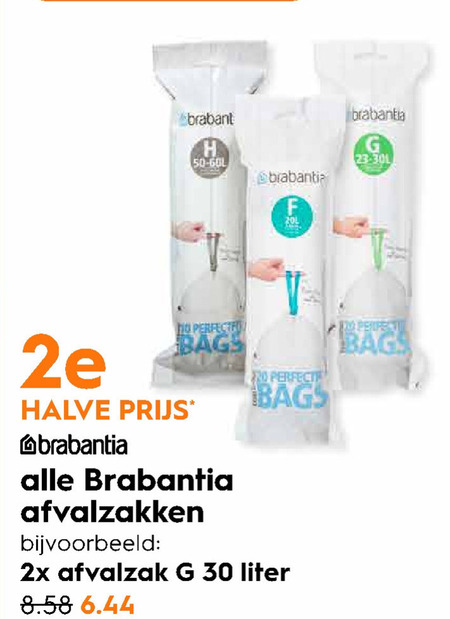 Brabantia afvalzak aanbieding bij Blokker -