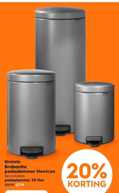 Brabantia pedaalemmer aanbieding bij Blokker - details