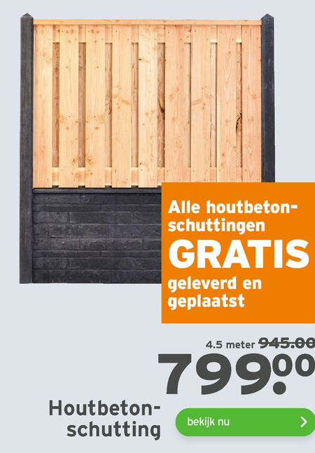 Rusland benzine Correctie tuinscherm folder aanbieding bij Gamma - details