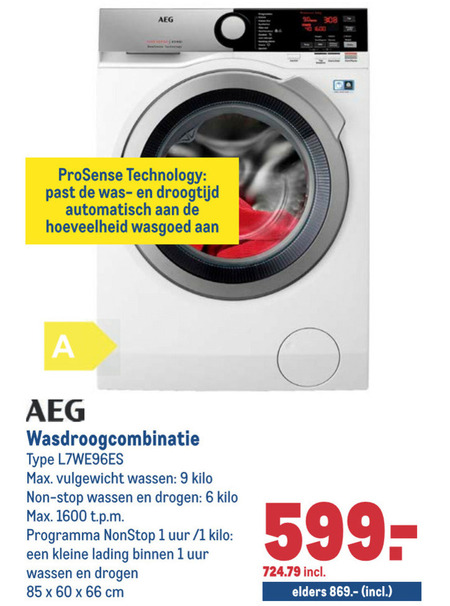 op gang brengen kapsel atoom AEG wasdroogcombinatie folder aanbieding bij Makro - details