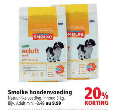 Onaangeroerd overschrijving Oorlogszuchtig Smolke hondenvoer folder aanbieding bij Welkoop - details