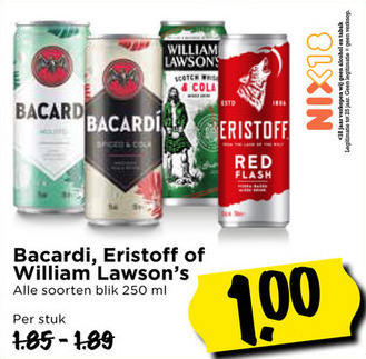 Bacardi   mixdrank folder aanbieding bij  Vomar - details